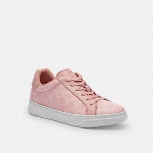 Coach Women’s High Line Sneaker
In Pink Signature Canvas Size 7